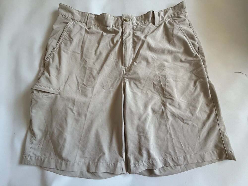 Columbia Shorts Mens 38W Beige Khaki Chino Cargo Hiking Outdoor Gorpcore